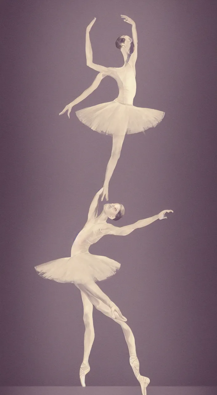 Image similar to a singular ballerina in a spotlight, posing, digital art