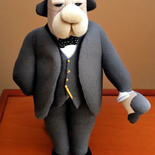 Image similar to plush winston churchill, detailed, custom