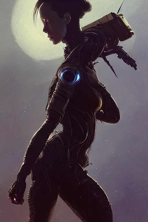 Image similar to alien superstar aeon flux profile picture by Greg Rutkowski, dynamic pose, matte painting, intricate, fantasy concept art, elegant, by Stanley Artgerm Lau, WLOP, golden ratio, thomas kindkade, alphonse mucha, loish, norman Rockwell,