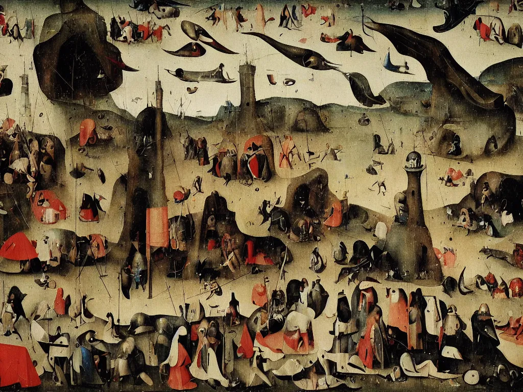 Prompt: January 6, 2021 US capitol, Hieronymus Bosch painting