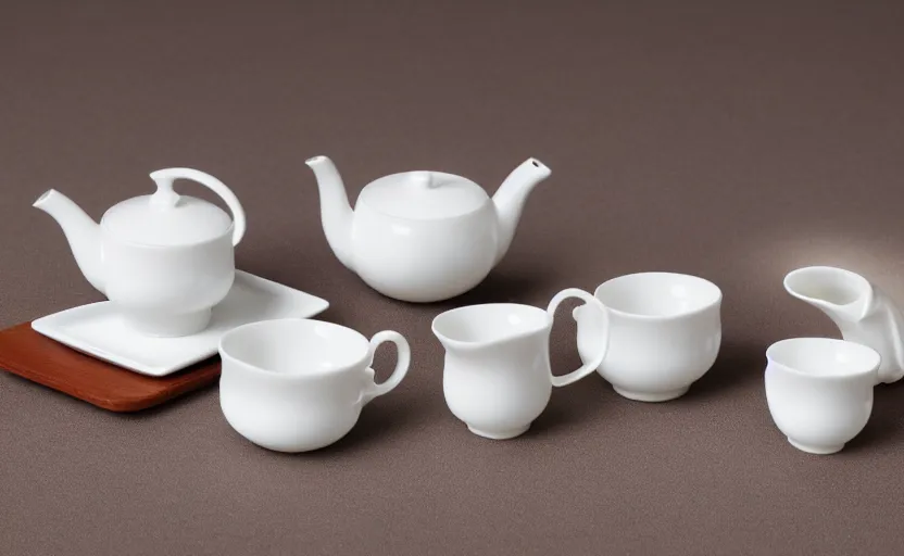 Image similar to Engalnd Porcelain tea set, 80mm, soft contrast, still life photo studio