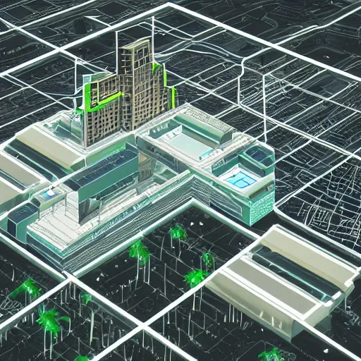 Image similar to isometric view of the building of the future