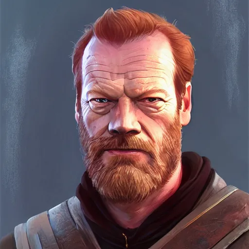 Prompt: portrait of iain glen as odin, the nordic god, mattepainting concept blizzard pixar maya engine on stylized background splash comics global illumination lighting artstation lois van baarle, ilya kuvshinov, rossdraws