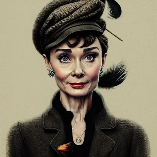 Image similar to audrey hepburn in peaky blinders, baroque painting, intricate, elegant, highly detailed, centered, digital painting, artstation, concept art, smooth, sharp focus, illustration, artgerm, tomasz alen kopera, peter mohrbacher, donato giancola, joseph christian leyendecker, wlop, boris vallejo