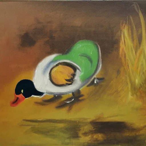 Image similar to a duck on the prowl oil painting graham sutherland