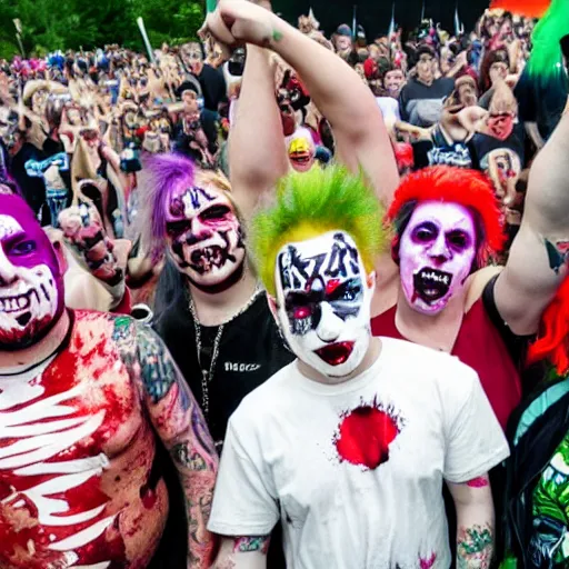 Image similar to juggalos getting wild