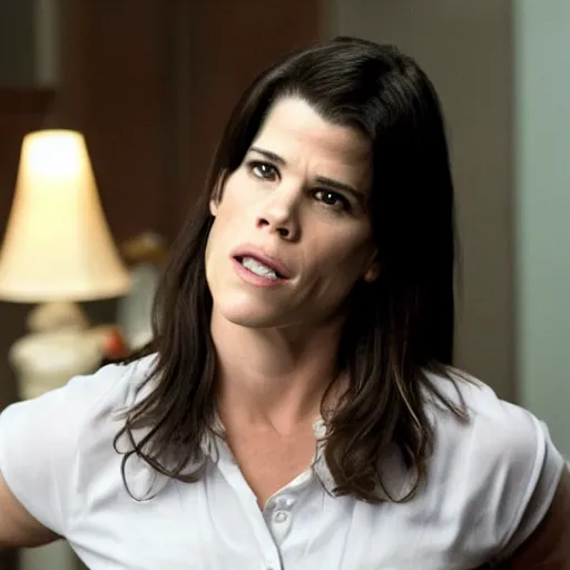 Prompt: high quality movie still of skinny actress Neve Campbell in Scream 5 (2013)