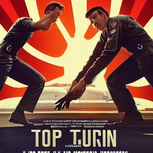 Image similar to movie poster for top gun, hungarian movie poster style