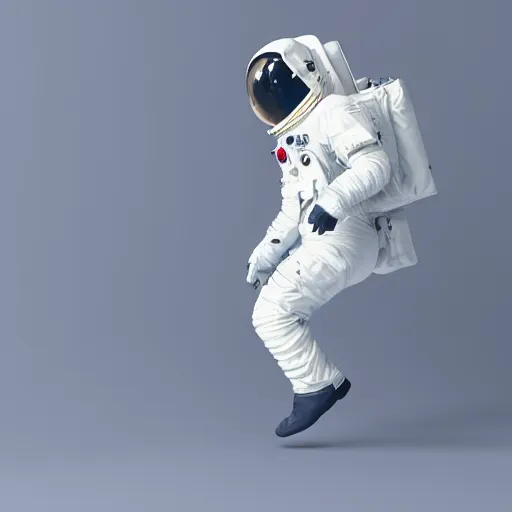 Prompt: a still cut of an astronaut moonwalk dancing on the moon's surface, kpop style colors, smokey background