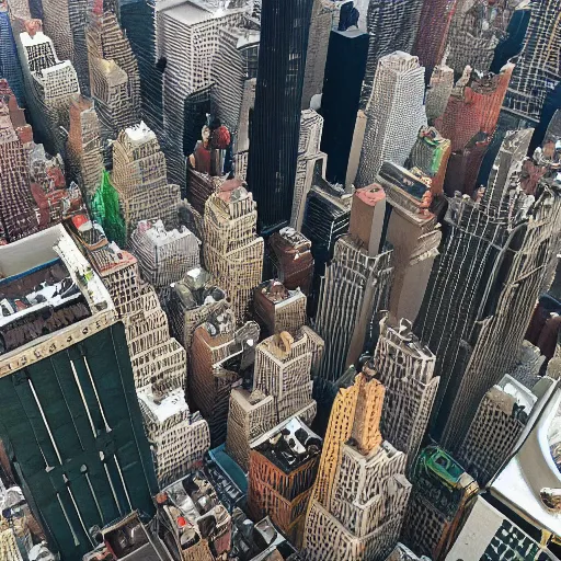 Image similar to view of New York from the perspective of an ant