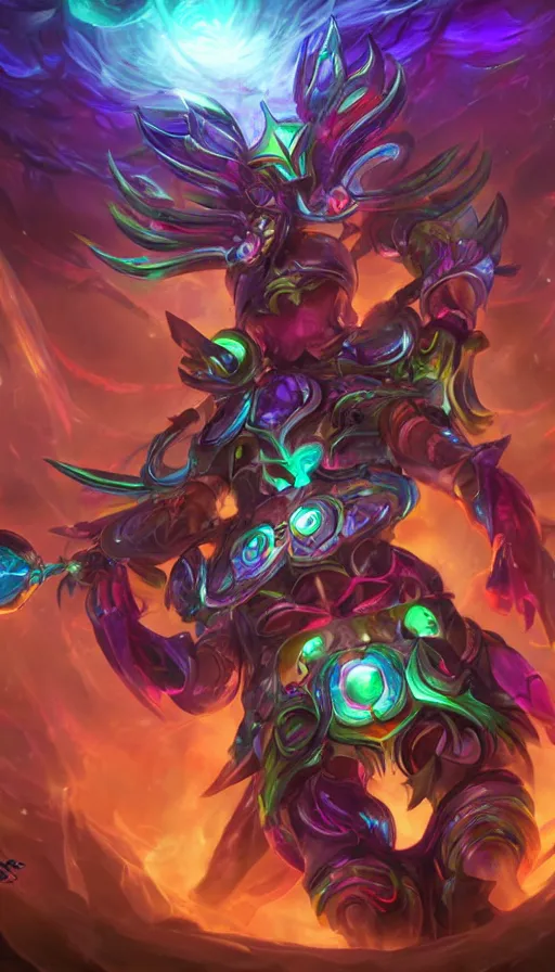 Image similar to psytrance artwork, by league of legends concept artists