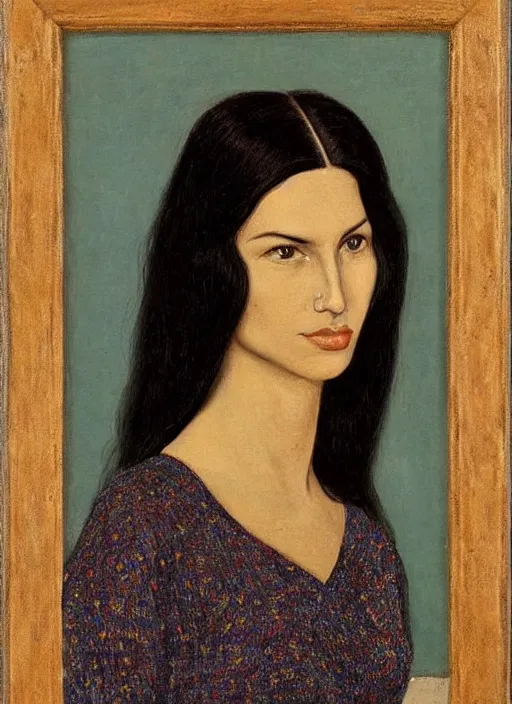 Prompt: a portrait of a woman considered the most beautiful woman in the world. She has a well-proportioned figure. She is very tall and slender with long black hair that extends past her waist with locks of hair that frame her face down to her chin and shows off her high forehead, dark brown eyes with long, voluminous eyelashes and pale skin. She has a narrow waist and very large chest, pink hearts in the background , romantic themed, beautiful face, intricate, highly detailed, digital painting, artstation, concept art, smooth, sharp focus, illustration, art by Noriyoshi Ohrai