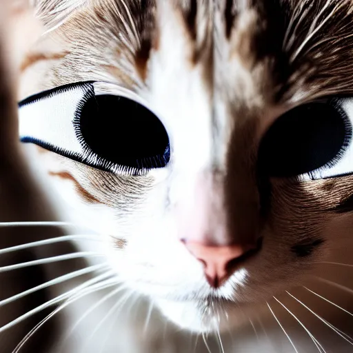 Image similar to Cat with an eye patch, cat wearing eye patch, White cat, cat photography, upclose, eye patch, one eye, 8k