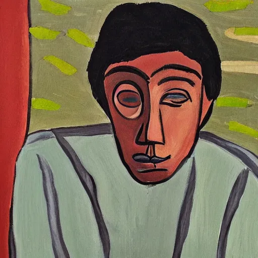 Prompt: a painting in the style of philip alice neel.