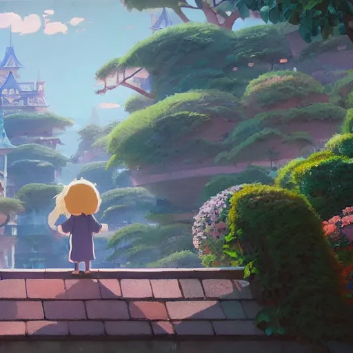 Image similar to a wholesome animation key shot of a 💎 medium shot, architecture, studio Ghibli, Pixar and Disney animation, sharp, very detailed, high resolution, inspired by Hayao Miyazaki, anime key art by Greg Rutkowski, Bloom, dramatic lighting