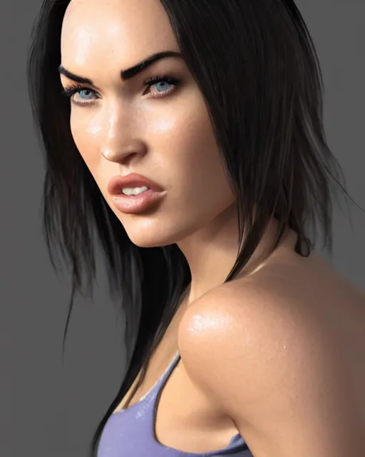 Image similar to megan fox made out of mayonnaise, mayonnaise in the shape of a human face, professional food photography, unreal engine, photorealistic 3 d render