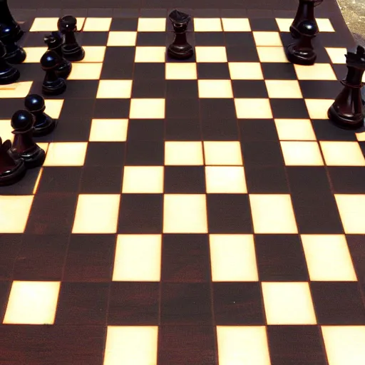 Prompt: a chess floor texture with man faces inside