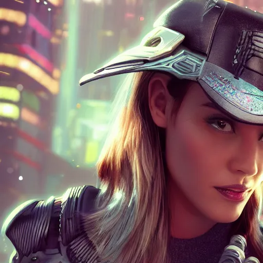 Image similar to a hat from the future, cyberpunk, highly detailed, epic lighting, hyper photorealism, 8 k