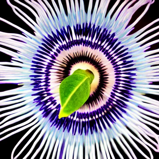 Prompt: passionflower macro photograph, georgia o'keeffe