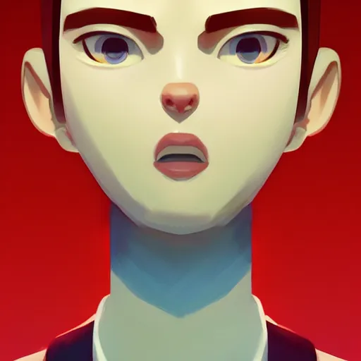 Image similar to face icon stylized minimalist reboot 1 9 9 4, loftis, cory behance hd by jesper ejsing, by rhads, makoto shinkai and lois van baarle, ilya kuvshinov, rossdraws global illumination