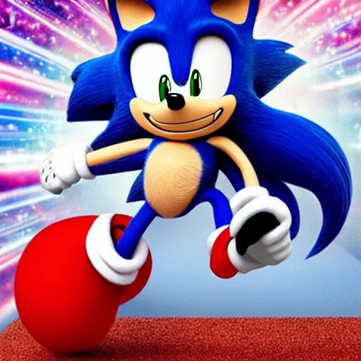 Image similar to Danny DeVito as Sonic the Hedgehog