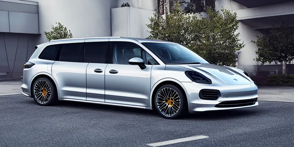 Image similar to “2021 Porsche Minivan, ultra realistic, 4K, high detail”