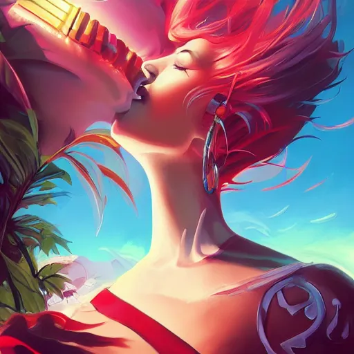 Image similar to narcissism, hedonism, retrowave, behance hd, concept art by jesper ejsing, by rhads, makoto shinkai cyril rolando, madgwick