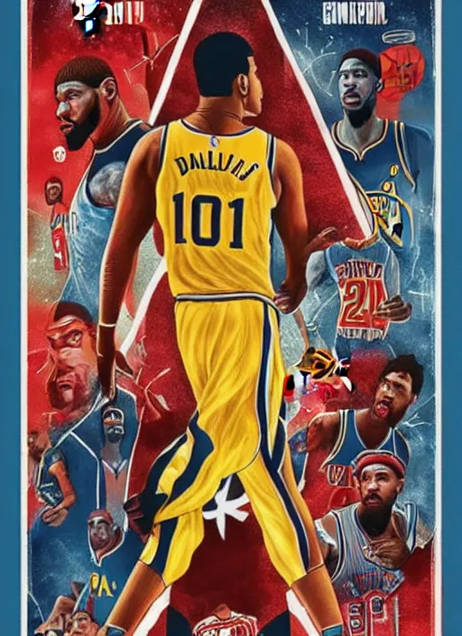 nba championship movie poster art by daniel danger, Stable Diffusion