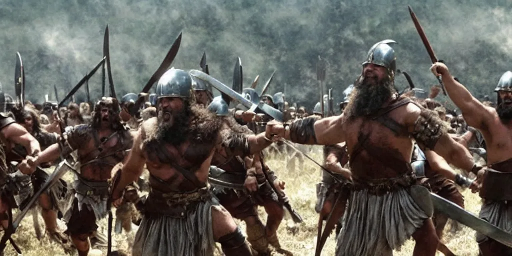 Danny Devito as Leonidas, with Leonidas beard, leading | Stable ...