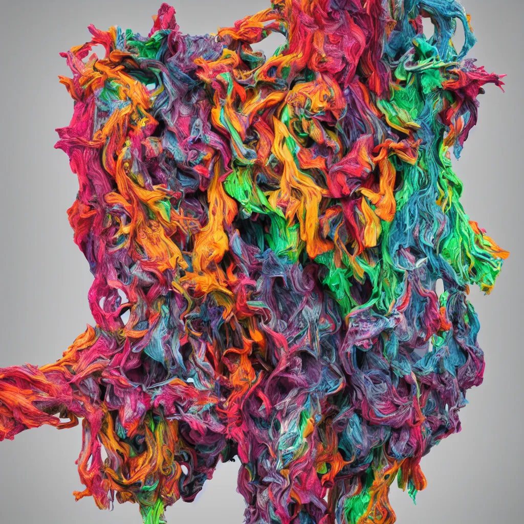 Image similar to painful pleasures by lynda benglis, octane render, colorful, 4 k, 8 k