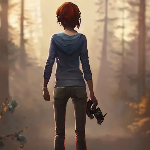 Prompt: 🤖👰, style game square enix life is strange remake, trending on artstation, painted by greg rutkowski, render with game the last of us parte ii details