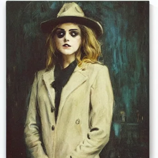 Image similar to female occult detective by alfred stevens