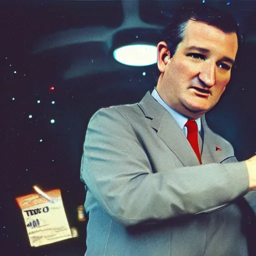 Image similar to ted cruz is a grub worm, Star Wars film look, 35mm film, autochrome