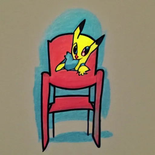 Prompt: professionaly drawn cartoon pokemon that looks like a chair