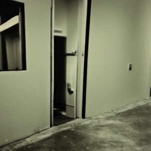 Prompt: backrooms, liminal space, shot on a low quality camera from early 2 0 0 0 s