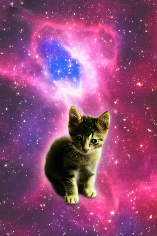 Image similar to A kitten-shaped nebula