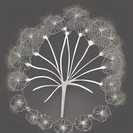 Prompt: Iota cryptocurrency symbol that looks like a dandelion