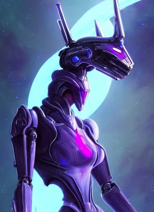 Prompt: cinematic maw shot, cosmic sized proportional stunning beautiful hot female warframe, detailed sleek robot mecha female dragon head, metal ears, purple visor eyes, sleek silver armor, floating in empty space, nebula sized, epic proportions, epic size, epic scale, furry art, dragon art, giantess art, warframe fanart, furaffinity, deviantart