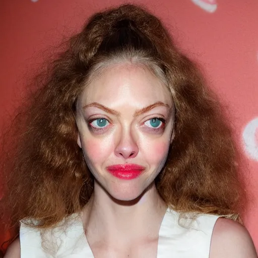 Image similar to a face looking like fried chicken, fried chicken model looking like amanda seyfried