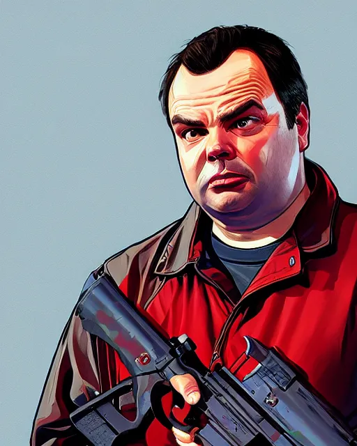 Prompt: rich evans in gta v, cover art by stephen bliss, artstation