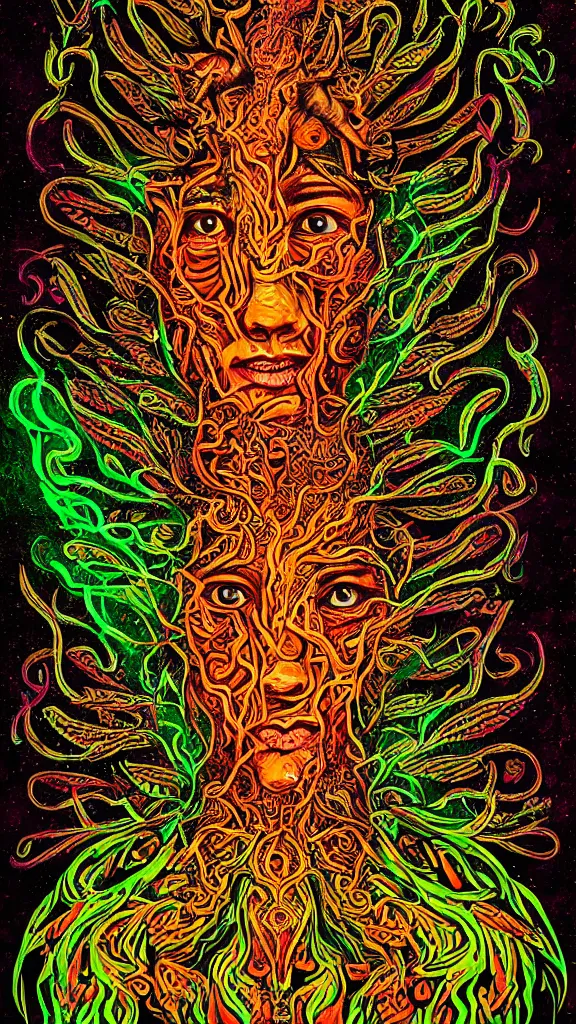 Image similar to the ayahuasca spirit, by amr elshamy