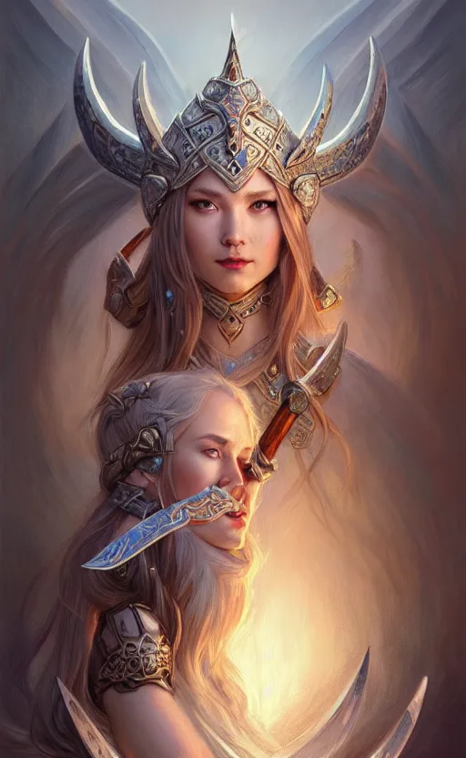 Image similar to opal viking warrior, regal, elegant, winter, snow, beautiful, stunning, hd, illustration, epic, d & d, fantasy, intricate, elegant, highly detailed, wide angle, digital painting, artstation, concept art, smooth, sharp focus, illustration, wallpaper, art by artgerm and greg rutkowski and alphonse mucha and jin xiaodi