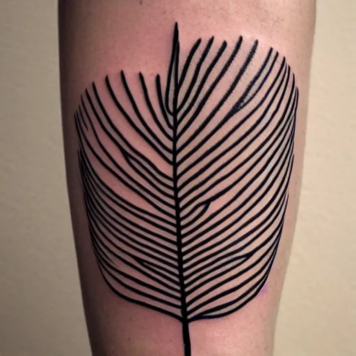 Black and white leaf logo tattoo design on Craiyon