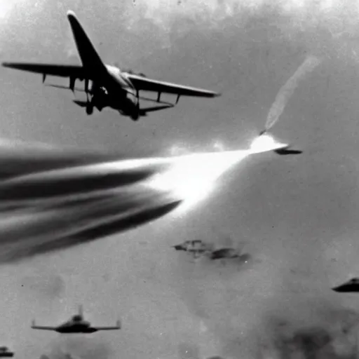 Prompt: highly detailed photograph of a plane being shot out of the sky in ww2, exploding violently, historic archive, cinematic