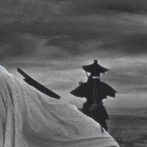 Prompt: a still from a samurai film by akira kurosawa