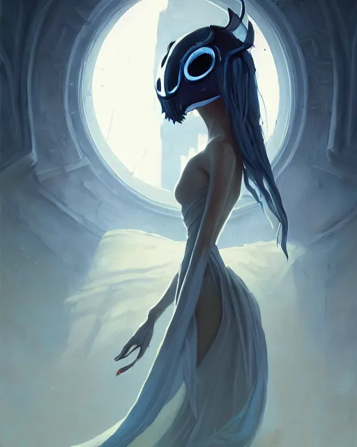 Prompt: portrait of hollow knight as an elegant renaissance goddess, stephen bliss, unreal engine, by greg rutkowski, loish, rhads, makoto shinkai and lois van baarle, ilya kuvshinov, rossdraws, global illumination, radiant light, detailed and intricate environment