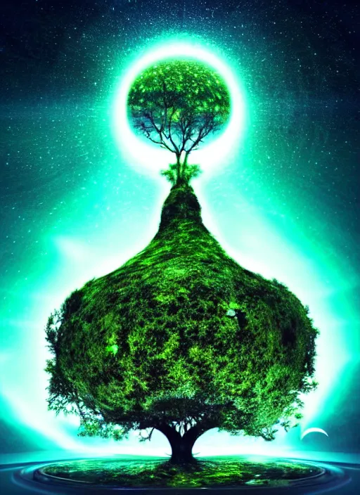 Image similar to high depth, collective civilization tree, calm, healing, resting, life, hybrids, scifi, glowing lights, published concept art, mixed medias, image overlays, sharp focus, winning illustration, eyes reflecting into eyes into infinity, singularity!!!, 3 6 0 projection, art in the style of all