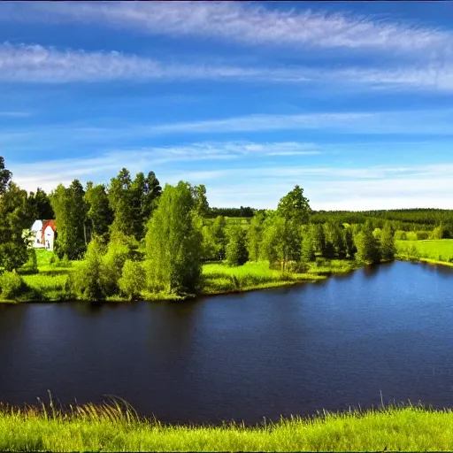 Prompt: the swedish countryside