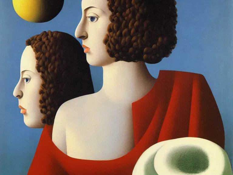 Image similar to mother, painting by rene magritte, high detail, high resolution