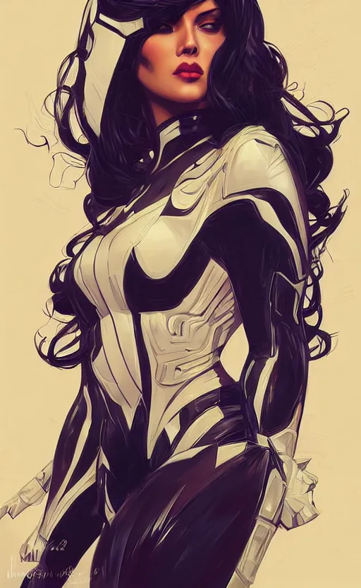 Image similar to madame masque, highly detailed, digital painting, artstation, standing, facing camera, concept art, smooth, sharp focus, illustration, art by artgerm and alphonse mucha, high definition digital art, dramatic lighting, in the style of ilya kuvshinov and Ross tran